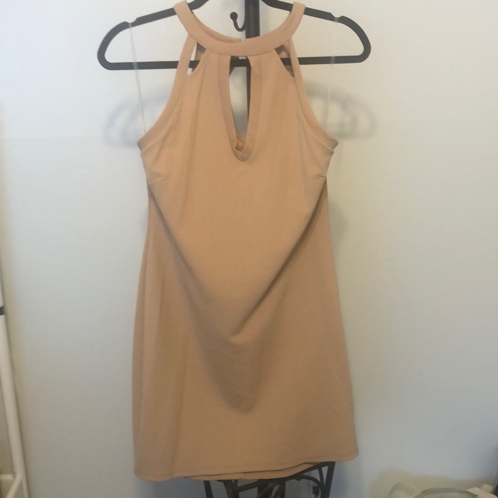 Charlotte Russe TAN clubbing dress